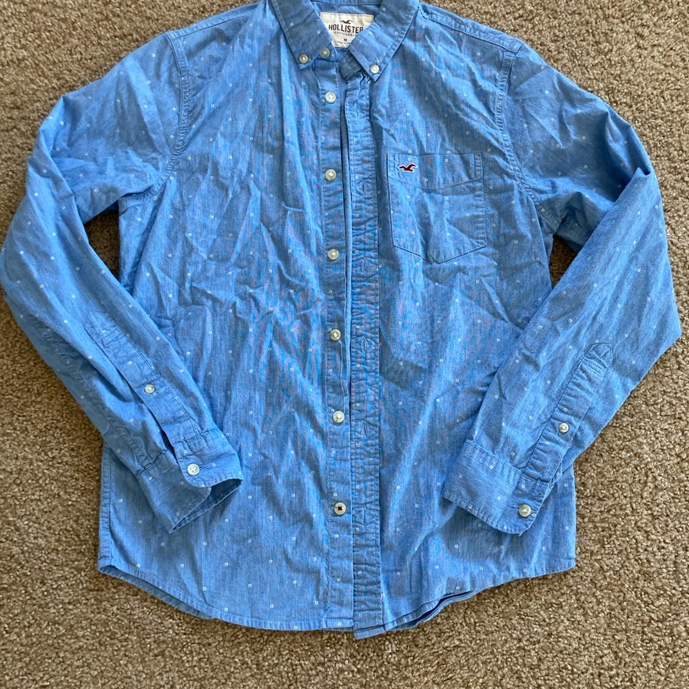 Hollister light blue button down